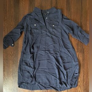 Sharagano navy blue dress